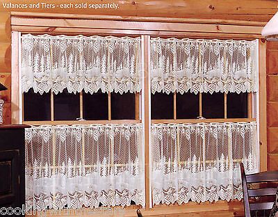 Heritage Lace Lodge Hollow Rustic Country Pattern Curtain In Tree Branch Valance And Tiers Sets (Photo 41 of 45)