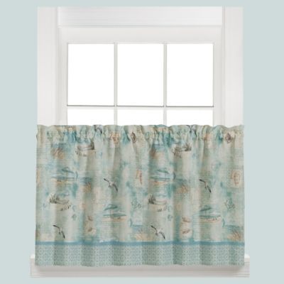 High Tide Kitchen Window Curtain Tier Pair Within Tranquility Curtain Tier Pairs (View 4 of 30)