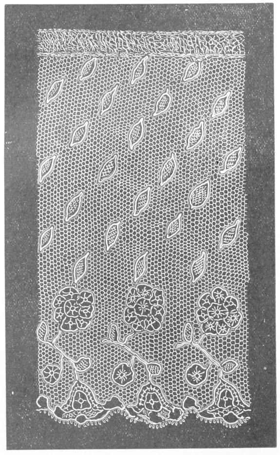 History Of Lace Throughout Cotton Classic Toast Window Pane Pattern And Crotchet Trim Tiers (View 41 of 50)