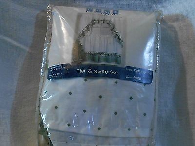 Home Essentials Tier & Swag Set – Curtains – Cottage Ivy – 56" W X 36" L |  Ebay With Regard To Cottage Ivy Curtain Tiers (Photo 9 of 49)