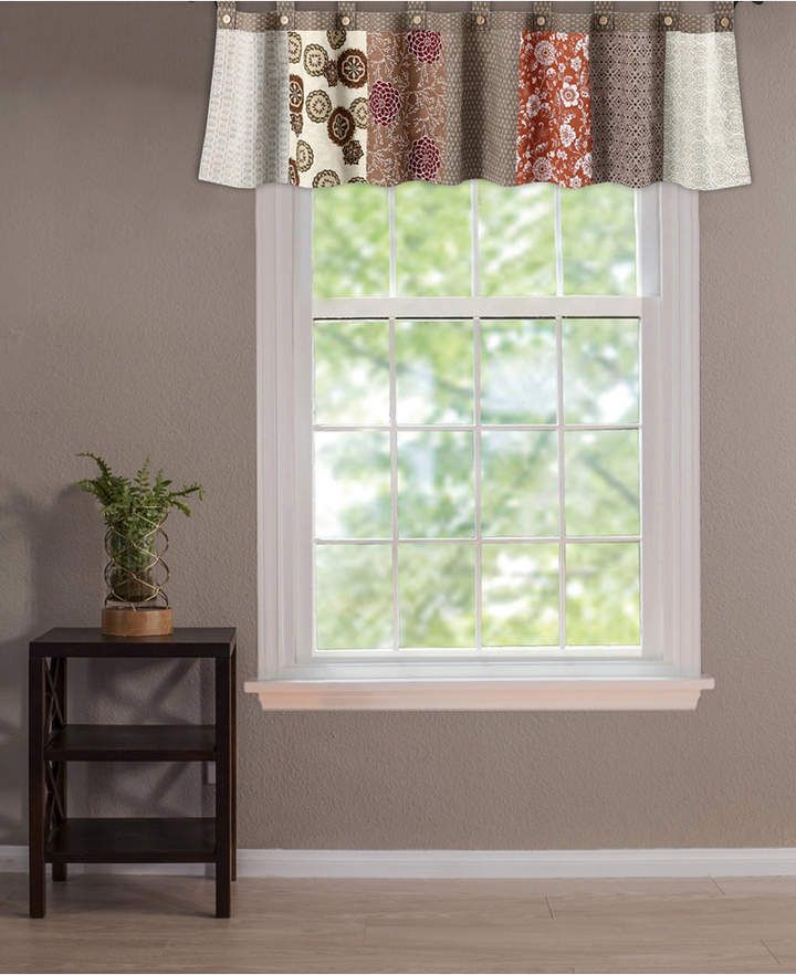 Home Fashions Stella Window Valance Regarding Dakota Window Curtain Tier Pair And Valance Sets (Photo 21 of 30)