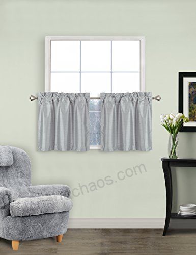 Home Queen Faux Silk Rod Pocket Tier Curtains For Small Within Rod Pocket Kitchen Tiers (View 50 of 50)