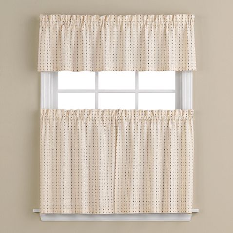 Hopscotch 56" X 24" Window Curtain Tier Pair In Neutral Within Hopscotch 24 Inch Tier Pairs In Neutral (Photo 1 of 30)