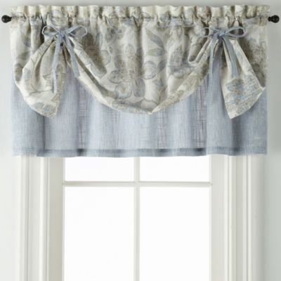 Jcpenney Home Sullivan Floral Layered Valance Rod Pocket Within Tailored Toppers With Valances (Photo 10 of 30)