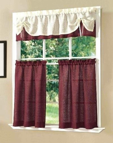 Kitchen Curtains Amazon – Riverfarenh For Kitchen Burgundy/white Curtain Sets (View 34 of 50)