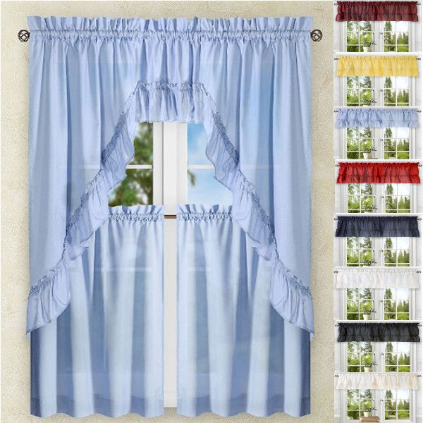 Kitchen Curtains | Tiers | Swags | Valances | Lace Kitchen Inside Tree Branch Valance And Tiers Sets (Photo 29 of 45)
