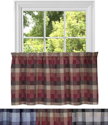 Kitchen Window Curtain Classic Harvard Checkered 24" Tier Throughout Cumberland Tier Pair Rod Pocket Cotton Buffalo Check Kitchen Curtains (View 29 of 30)