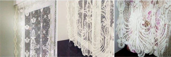 Knitted Curtains (57 Photos): Choose Curtains With Macrame Throughout Marine Life Motif Knitted Lace Window Curtain Pieces (Photo 48 of 48)