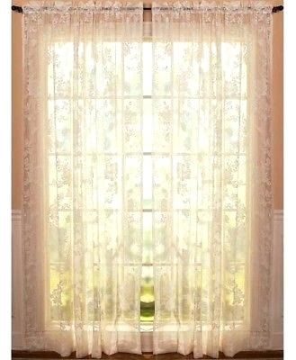 Lace Roller Shades Lace Window Curtains Lace Window Curtains Intended For Abby Embroidered 5 Piece Curtain Tier And Swag Sets (Photo 22 of 30)