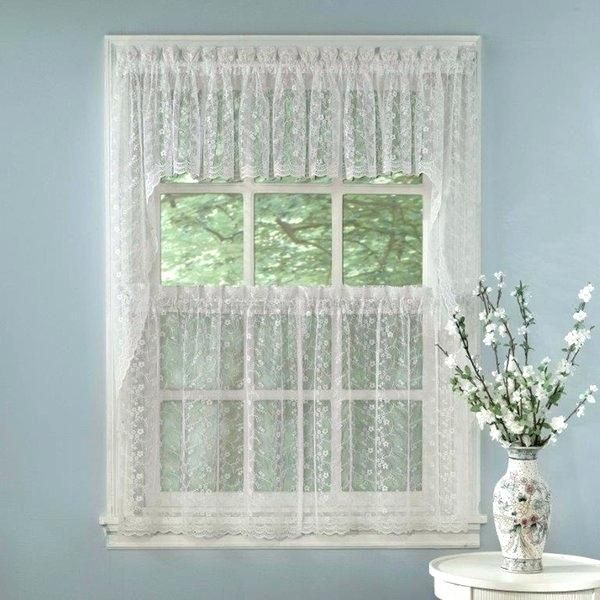 Lace Valance Curtains – Argotcomunicacion Regarding Luxurious Kitchen Curtains Tiers, Shade Or Valances (View 18 of 50)