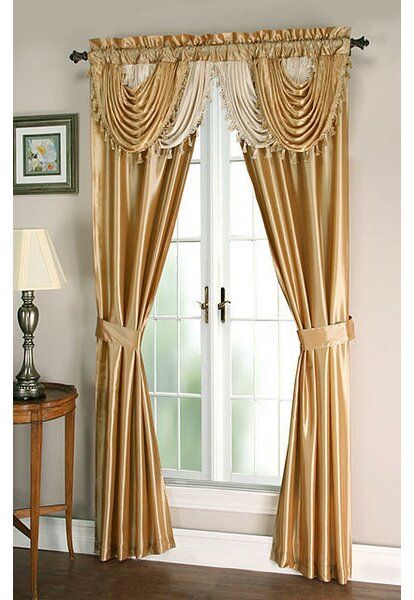 Living Room Curtains Window Treatment | Wayfair Regarding Grace Cinnabar 5 Piece Curtain Tier And Swag Sets (View 11 of 30)
