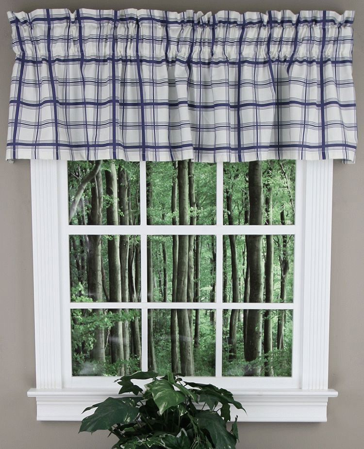 Logan Plaid, 70"w X 15"l Tailored Valance Regarding Tailored Valance And Tier Curtains (View 39 of 50)