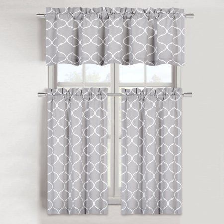 Featured Photo of 47 Ideas of Cotton Blend Grey Kitchen Curtain Tiers