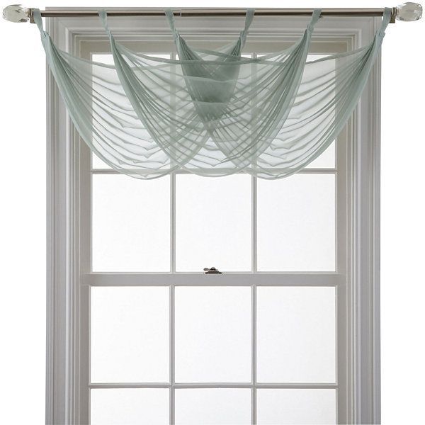 Marthawindow™ Voile Waterfall Valance – Jcpenney | House Throughout Vertical Ruffled Waterfall Valances And Curtain Tiers (View 12 of 43)