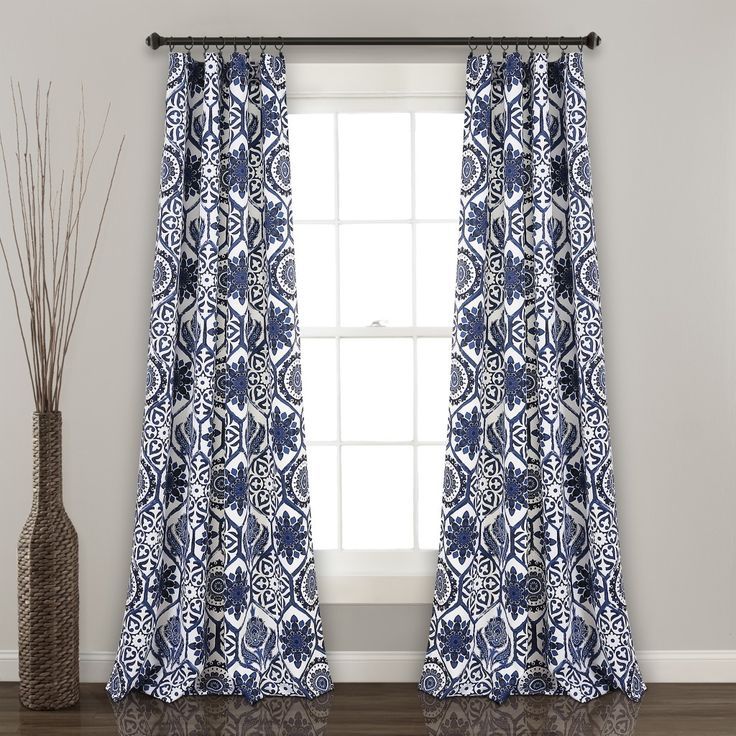 Marvel Room Darkening Window Curtain Panels Navy 52x84 Set Pertaining To Floral Blossom Ink Painting Thermal Room Darkening Kitchen Tier Pairs (View 12 of 49)