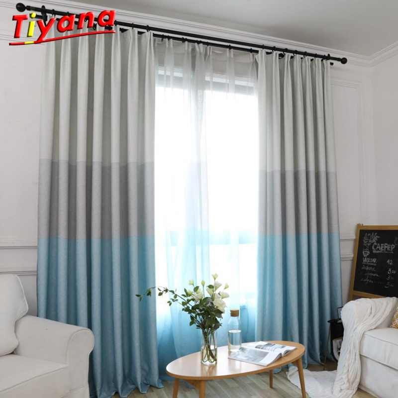 Modern Striped Window Tulle Curtains For Living Room Yellow Regarding Traditional Tailored Window Curtains With Embroidered Yellow Sunflowers (Photo 6 of 30)