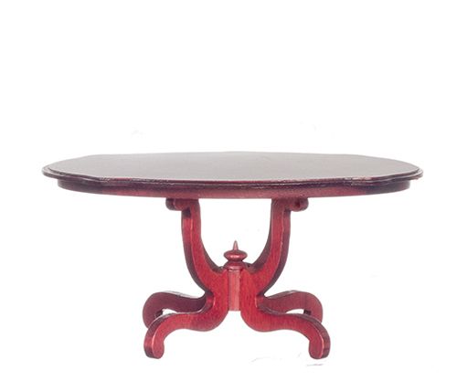 Most Popular Aztec Round Pedestal Dining Tables Throughout Dollhouse Dining Table, Mahogany, Azt (View 9 of 20)
