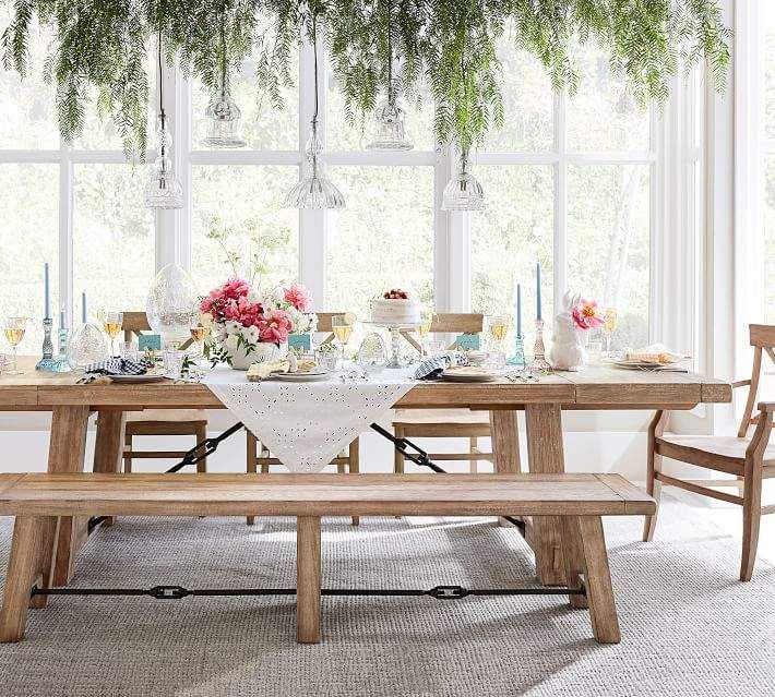 Most Recently Released Benchwright Extending Dining Table, Seadrift In 2019 For Seadrift Benchwright Pedestal Extending Dining Tables (Photo 3 of 30)