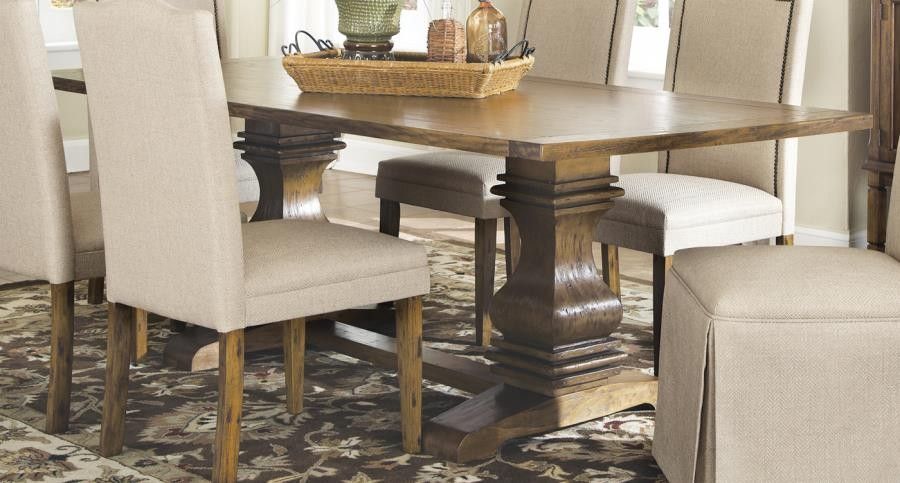 Most Up To Date Parkins Collection – Parkins Rustic Amber Rectangular Dining Table Pertaining To Griffin Reclaimed Wood Dining Tables (View 27 of 30)