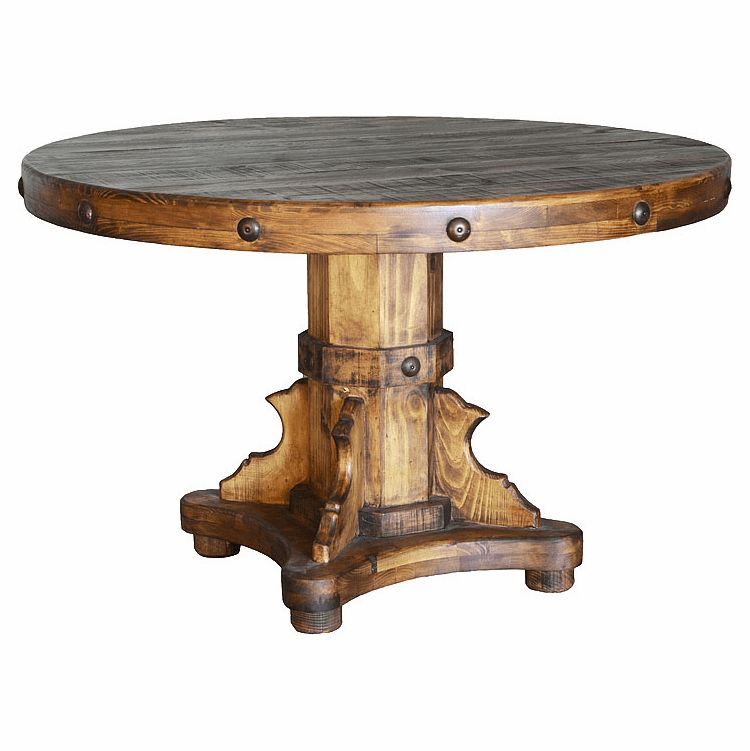 Newest Rustic Round Dining Table, Rustic Dining Table, Wooden Table With West Dining Tables (Photo 15 of 30)