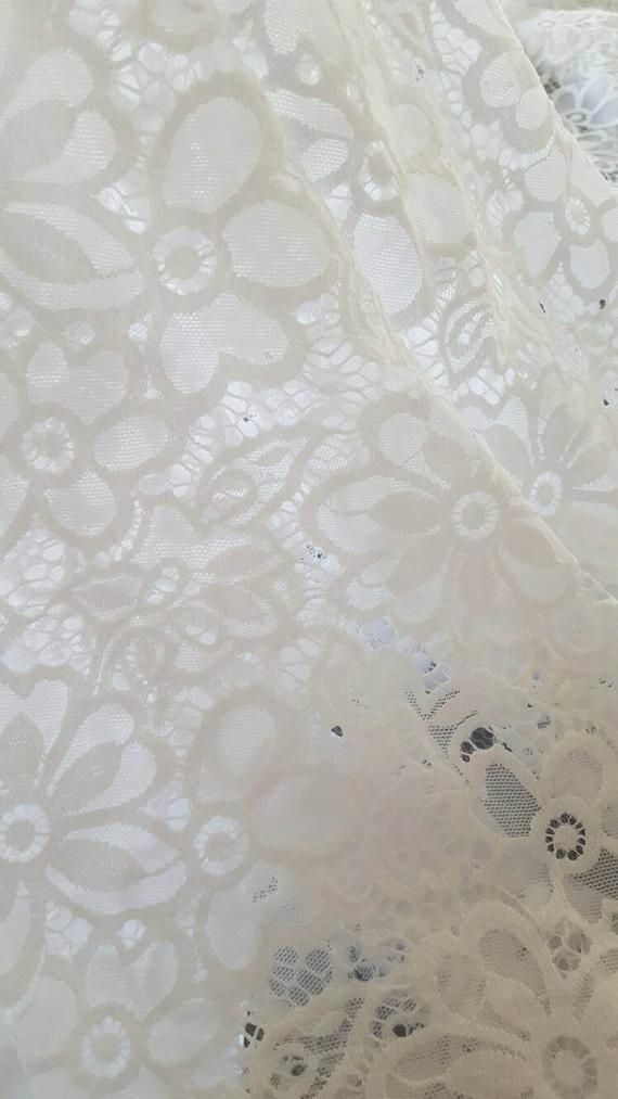 One White Floral Lace Valance – Daisy Curtains – Flower Curtain – Custom  Drapery Valances – Elegant Laces – Sheer Panel Semi Sheers Ivy Pertaining To Floral Lace Rod Pocket Kitchen Curtain Valance And Tiers Sets (Photo 25 of 50)