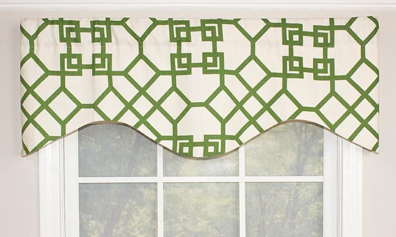 Oriental Trellis Cornice Valance – Outlet | Rlf Home Throughout Trellis Pattern Window Valances (View 46 of 50)