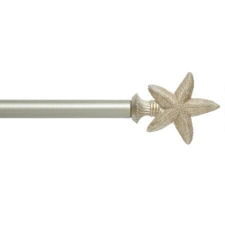 Our Starfish Curtain Rod Shines With Coastal Flair Pertaining To Marine Life Motif Knitted Lace Window Curtain Pieces (View 41 of 48)