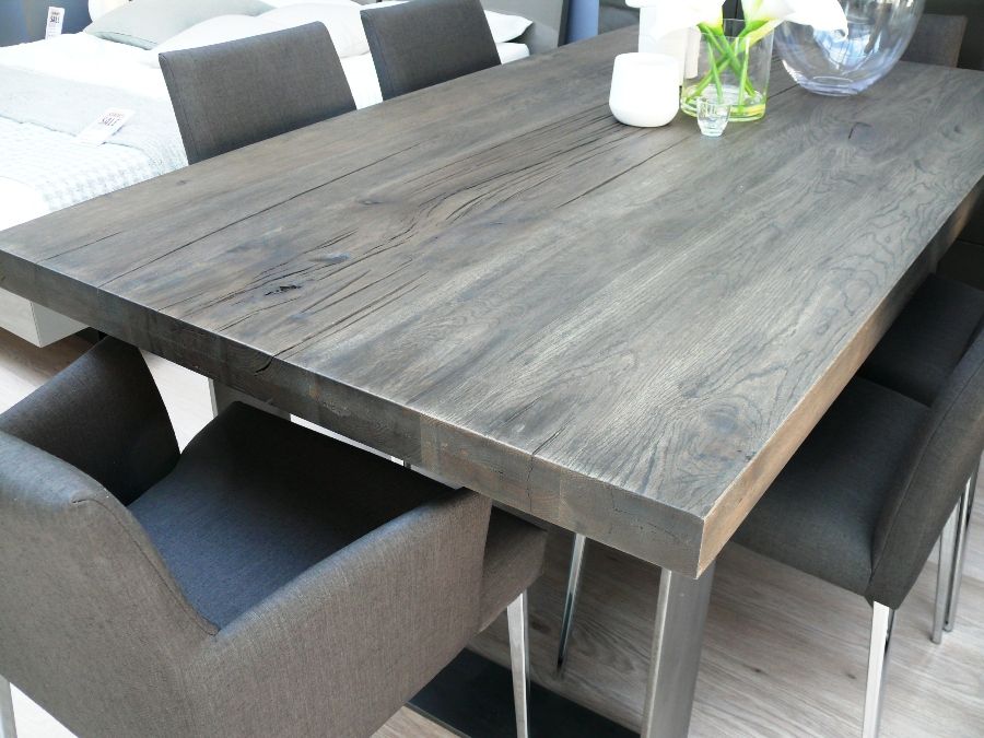 Owen Extending Pedestal Dining Table Weathered Gray Pottery With Recent Weathered Gray Owen Pedestal Extending Dining Tables (Photo 12 of 30)