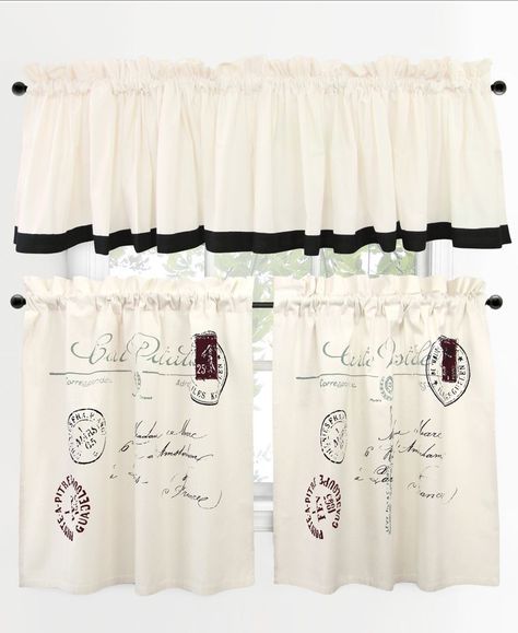 Park B. Smith Pair Of Postale 60" X 36" Cafe Curtains | Cafe Inside Coffee Drinks Embroidered Window Valances And Tiers (Photo 9 of 45)