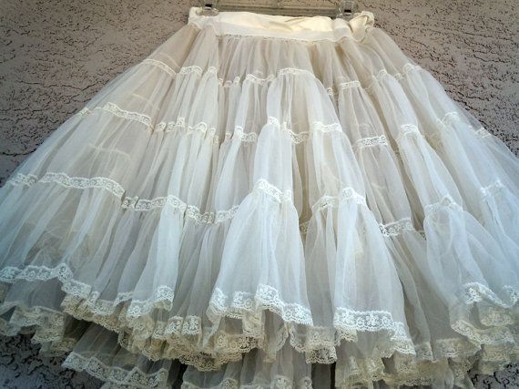 Pin On Pretty Petticoats For White Ruffled Sheer Petticoat Tier Pairs (Photo 18 of 30)