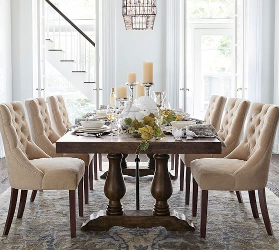 [%pottery Barn Dining Tables And Chairs 20% Sale For Fall 2017 Pertaining To 2020 Rustic Brown Lorraine Pedestal Extending Dining Tables|rustic Brown Lorraine Pedestal Extending Dining Tables Intended For Popular Pottery Barn Dining Tables And Chairs 20% Sale For Fall 2017|recent Rustic Brown Lorraine Pedestal Extending Dining Tables Intended For Pottery Barn Dining Tables And Chairs 20% Sale For Fall 2017|most Recent Pottery Barn Dining Tables And Chairs 20% Sale For Fall 2017 With Rustic Brown Lorraine Pedestal Extending Dining Tables%] (View 7 of 30)