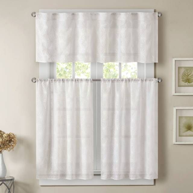 Product Image For Madison Park Gemma Sheer Window Curtain Inside White Micro Striped Semi Sheer Window Curtain Pieces (View 6 of 30)