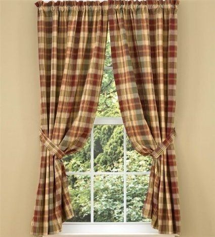 Red Plaid Curtain Panels – Scholam.live Within Class Blue Cotton Blend Macrame Trimmed Decorative Window Curtains (Photo 7 of 30)
