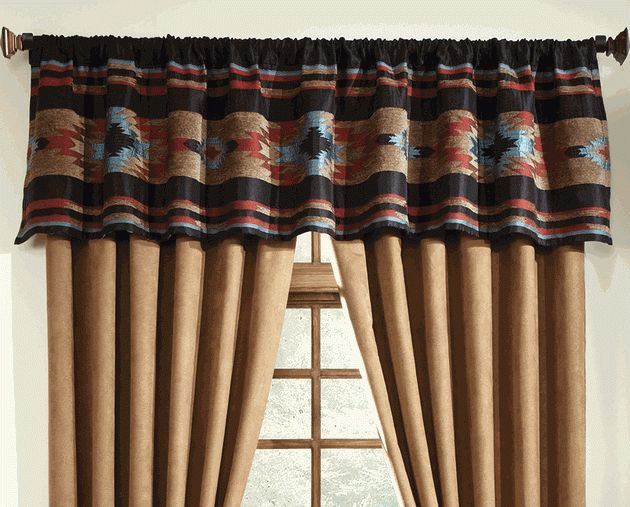 Red River Southwestern Valance | Southwestern Valances With Regard To Grandin Curtain Valances In Black (View 2 of 30)