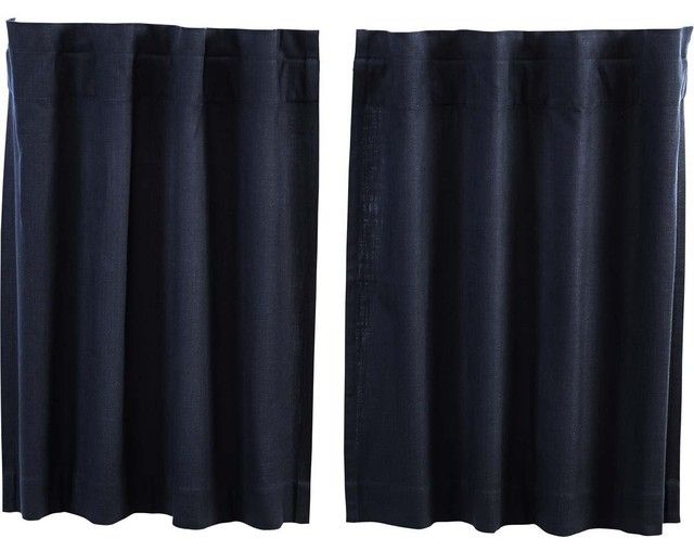 Regina Navy Tier Curtains, Set Of 2, 36"x36" Within Wallace Window Kitchen Curtain Tiers (Photo 19 of 29)