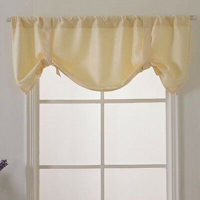 Rod Pocket Curtain Tier Kitchen Cafe Jacquard Tiers Drapes Decorative  52x18" | Ebay Within Rod Pocket Kitchen Tiers (View 45 of 50)