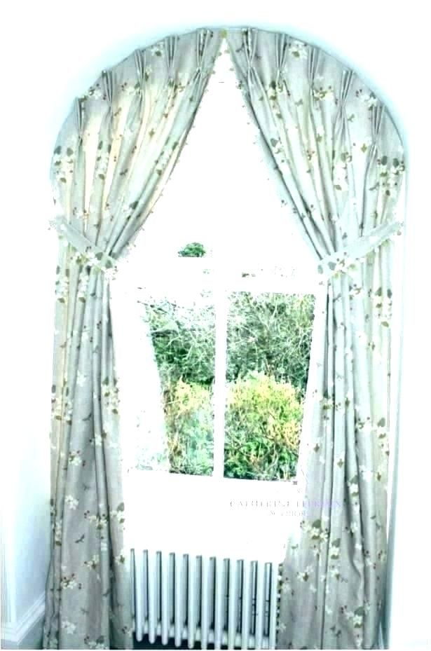 Round Window Curtain Rod Half Circle Curtains Arched On With Regard To Circle Curtain Valances (View 5 of 30)