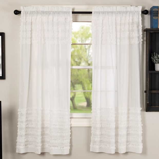 Ruffled Petticoat Curtain Panel, Set Of 2 | Favorites At With White Ruffled Sheer Petticoat Tier Pairs (View 6 of 30)