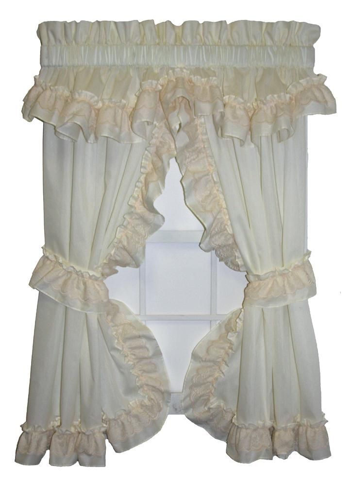 Ruffled Window Curtains – Dealerhondacijantung.club With Regard To Silver Vertical Ruffled Waterfall Valance And Curtain Tiers (Photo 20 of 50)