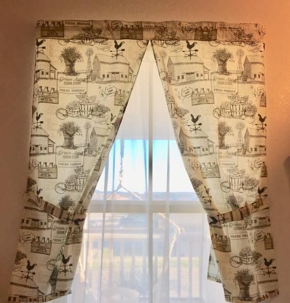 Rustic Kitchen Curtains And Placemats Set With Barnyard Window Curtain Tier Pair And Valance Sets (View 21 of 50)