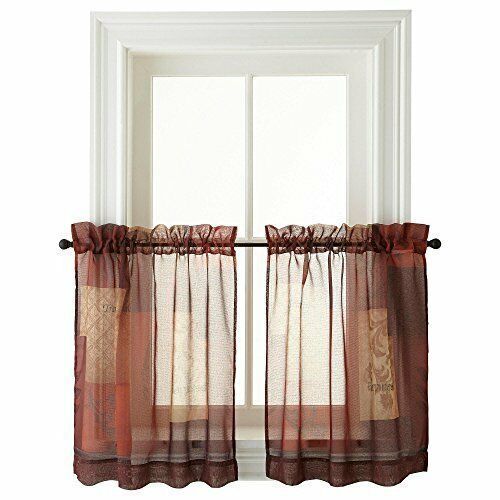S. Lichtenberg Eden Kitchen Tier Curtains, 5624 Inch, Multi (tiers & Intended For Sheer Lace Elongated Kitchen Curtain Tier Pairs (Photo 29 of 30)
