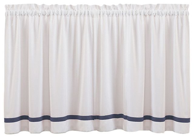 Saturday Knight Kate Tier Pair, Blue, 57"x24" Pertaining To Classic Black And White Curtain Tiers (View 32 of 50)
