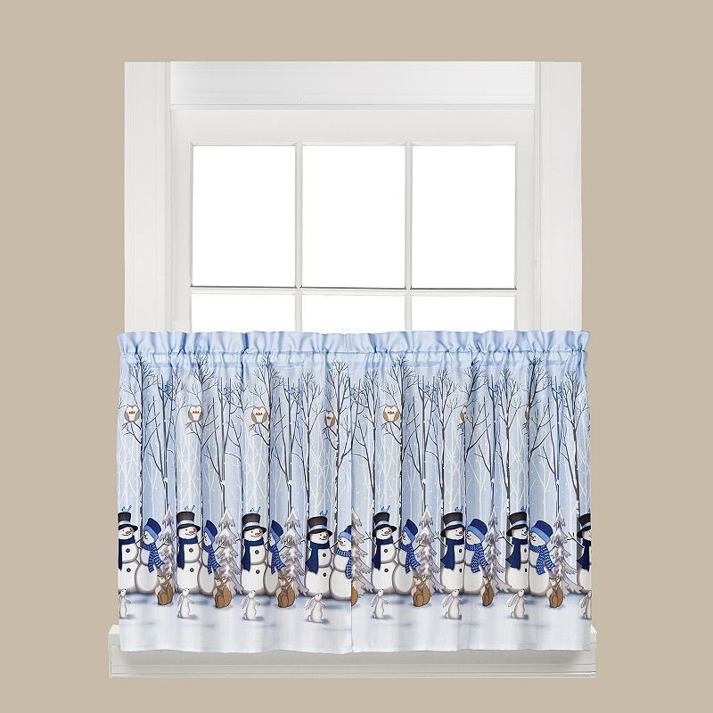 Saturday Knight, Ltd. Winter Friends 2 Pack Tier Curtain With Regard To Forest Valance And Tier Pair Curtains (Photo 4 of 30)