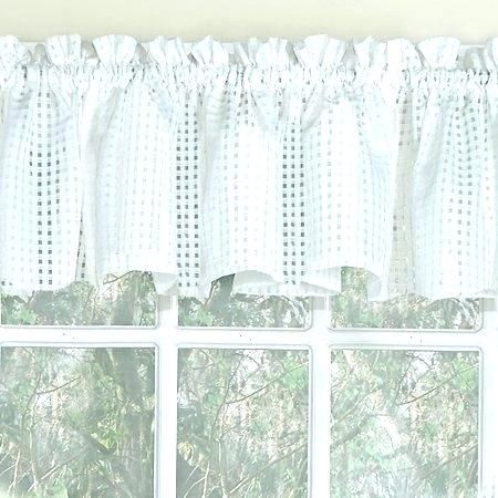 Sheer Tier Curtains – Conor425 In White Micro Striped Semi Sheer Window Curtain Pieces (View 17 of 30)