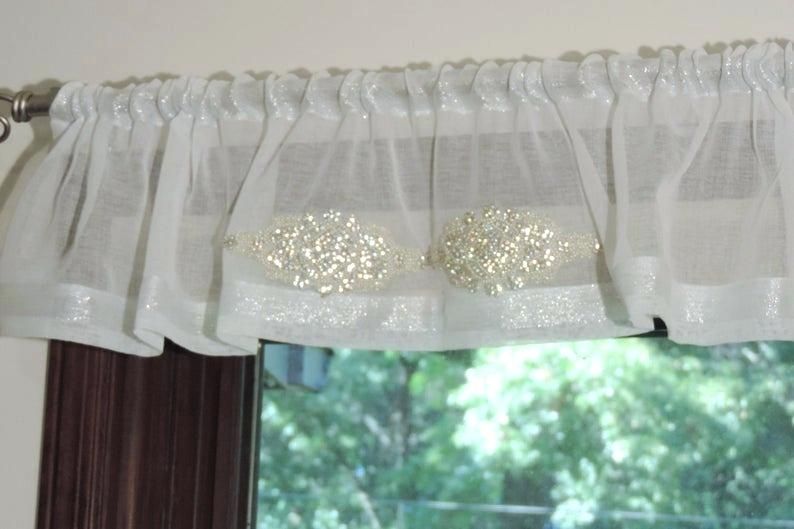 Sheer White Window Valances – Deepss.co Inside Silver Vertical Ruffled Waterfall Valance And Curtain Tiers (Photo 45 of 50)
