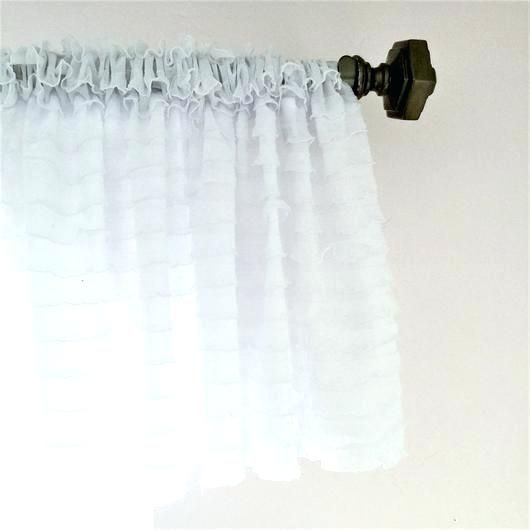 Sheer White Window Valances – Deepss.co Regarding Chic Sheer Voile Vertical Ruffled Window Curtain Tiers (Photo 31 of 50)