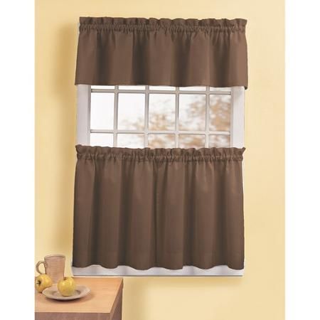 Single Valance Option – Khaki Color. Chf & You Peachskin Pertaining To Scroll Leaf 3 Piece Curtain Tier And Valance Sets (Photo 27 of 50)