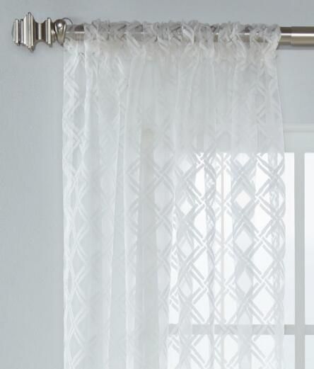 Softly Filter Light With This Delicate And Subtle Printed Inside Trellis Pattern Window Valances (Photo 41 of 50)