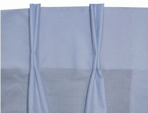 Solid Light Blue Pinch Pleat Cafe Tier Curtains Inside Pleated Curtain Tiers (View 32 of 50)