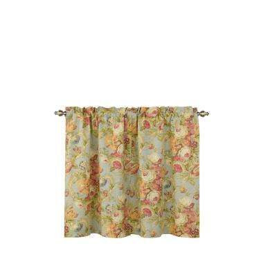Spring Bling Window Curtain Tier Pair In Vapor – 52 In. W X 36 In. L Within Waverly Kensington Bloom Window Tier Pairs (Photo 20 of 30)